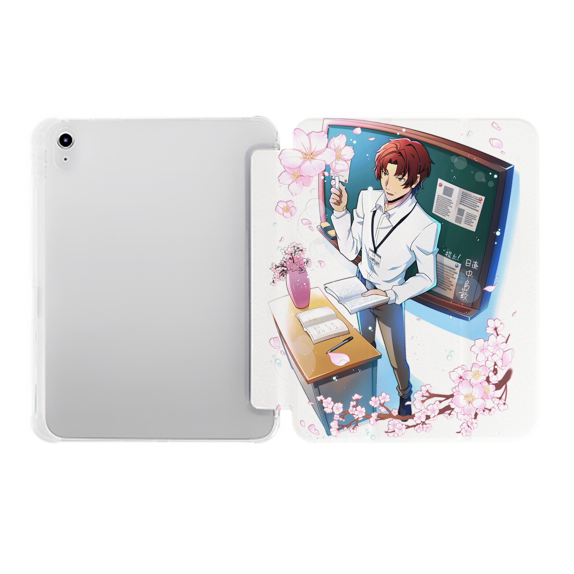 （画像用） 文豪ストレイドッグス Bungo Stray Dogs IPad ケース ペン収納付き 三つ折りスタンド PUレザー×シリコン 対応機種9.5/10.5/10.9インチ